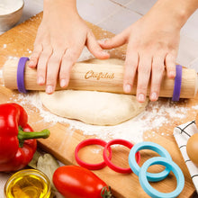 Charger l'image dans la galerie, Rouleau à pâtisserie avec anneaux ajustables