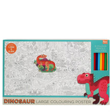 Charger l'image dans la galerie, Grand poster à colorier + crayons - Bébés Dinosaures