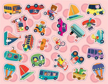 Charger l'image dans la galerie, 300 gommettes de Transport en boîte métal