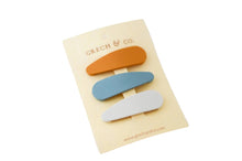 Charger l'image dans la galerie, Lot de 3 pinces à cheveux - Golden/Light Blue/Buff