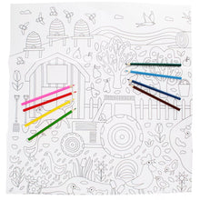 Charger l'image dans la galerie, Grand poster à colorier + crayons - La Ferme
