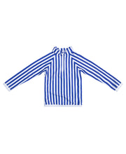 Charger l'image dans la galerie, Tee-Shirt de Bain anti-UV - Rayé Blanc/Bleu
