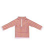 Charger l'image dans la galerie, Tee-Shirt de Bain anti-UV - Rayé Blanc/Rouille
