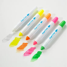 Charger l'image dans la galerie, Crayons de cire tout doux pour baignoire/vitre/miroir/papier - Fluo
